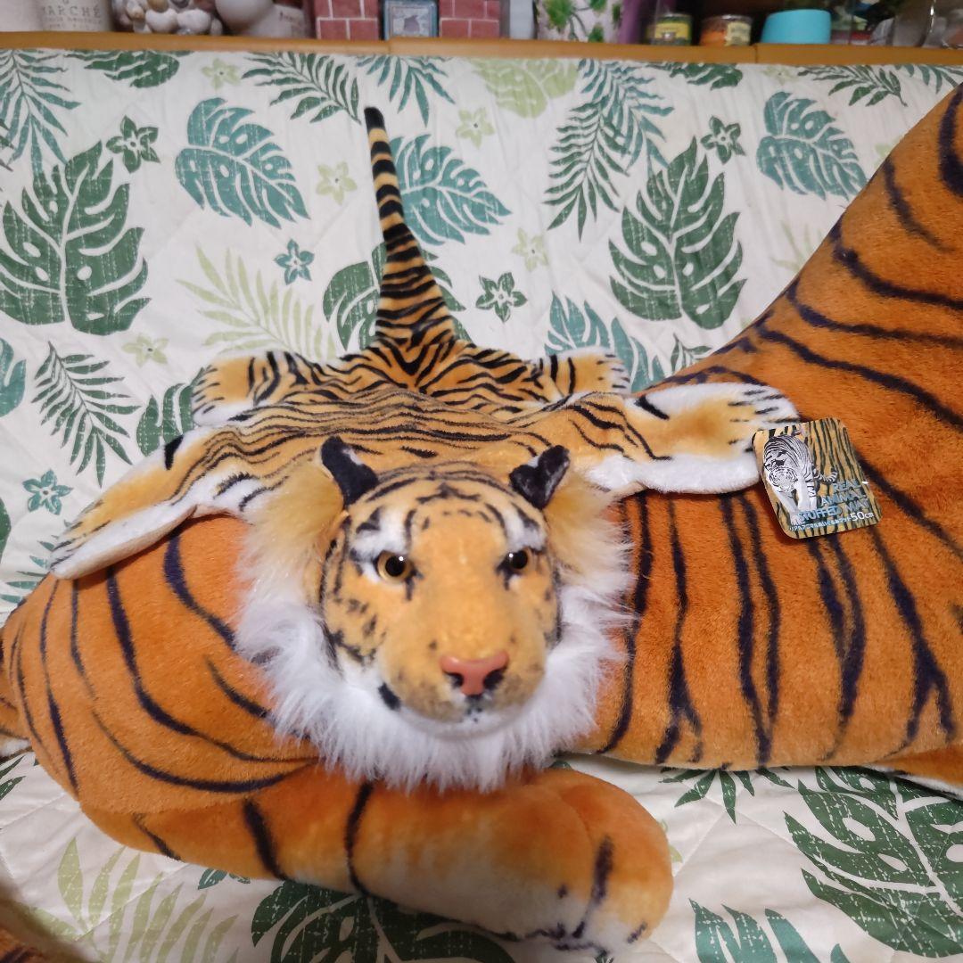特大リアルタイガーぬいぐるみ！リアルマニアルぬいぐるみマットセット❣