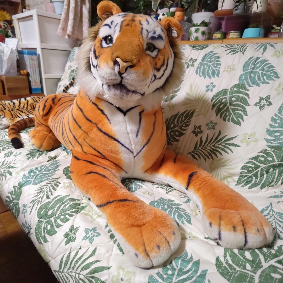 特大リアルタイガーぬいぐるみ！リアルマニアルぬいぐるみマットセット❣