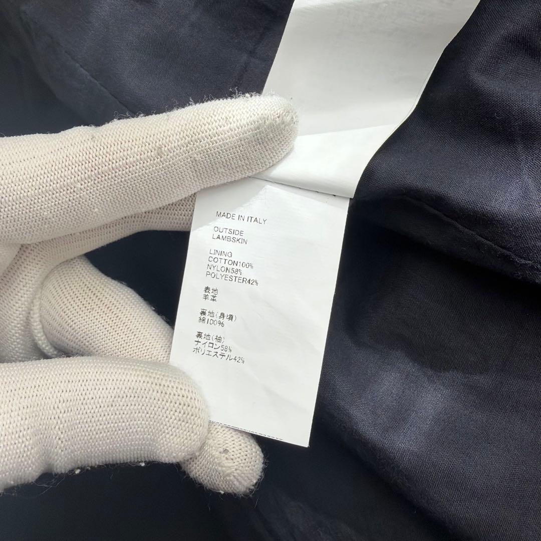 【美品✨52‼︎】EMMETI エンメティ JURI ラムレザーシングルライダース