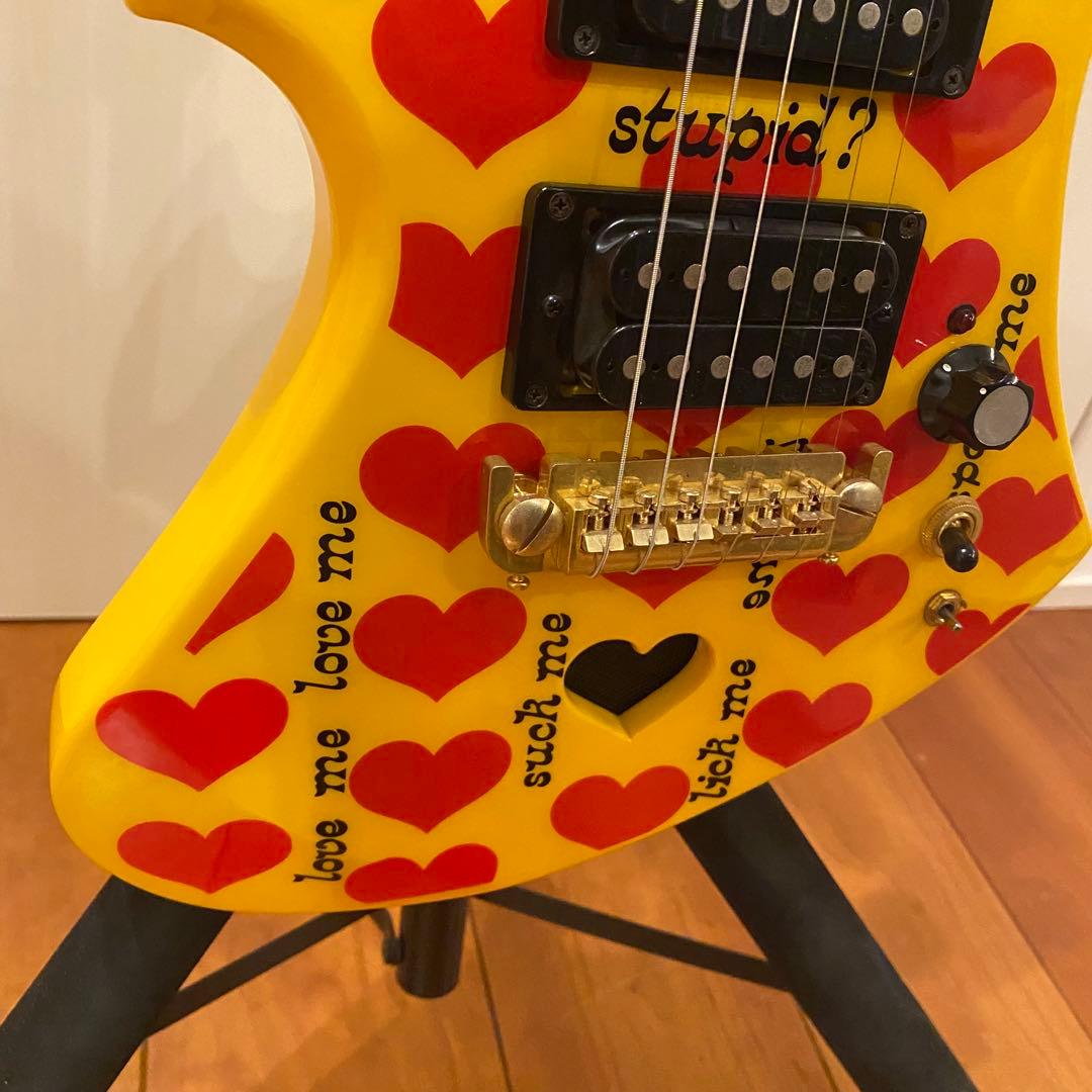 美品★BURNY Fernandes hide イエローハートJr. ミニギター