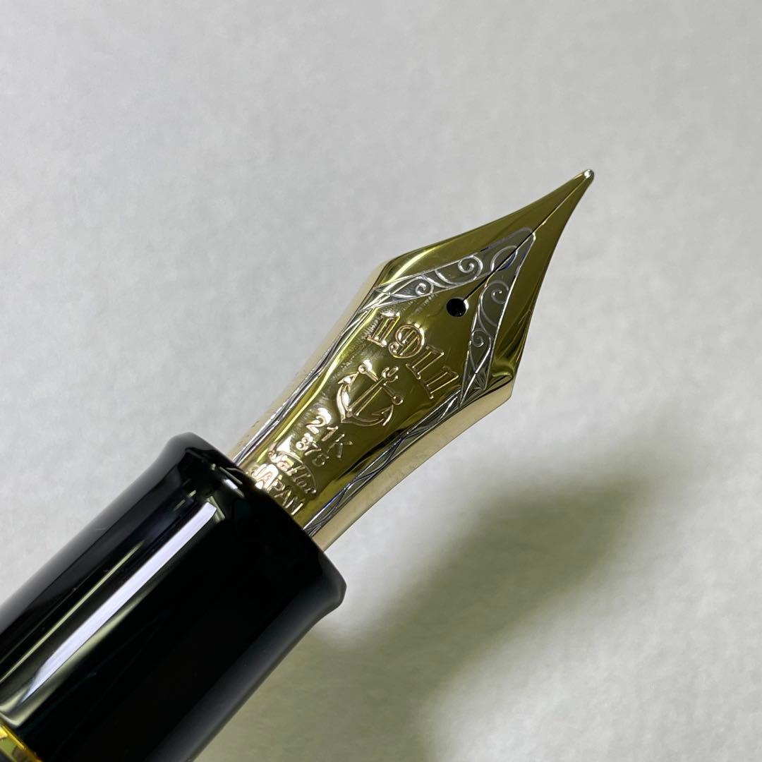 SAILOR セーラー万年筆 キングプロフィット エボナイト 漆塗り 緑 21K