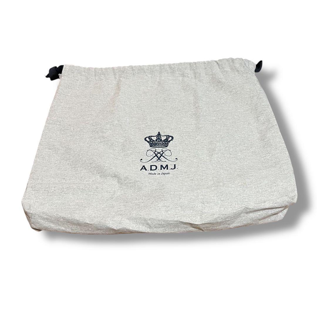 美品 A.D.M.J. ミニボストンバッグ レザー ブラック　パスケース 保存袋