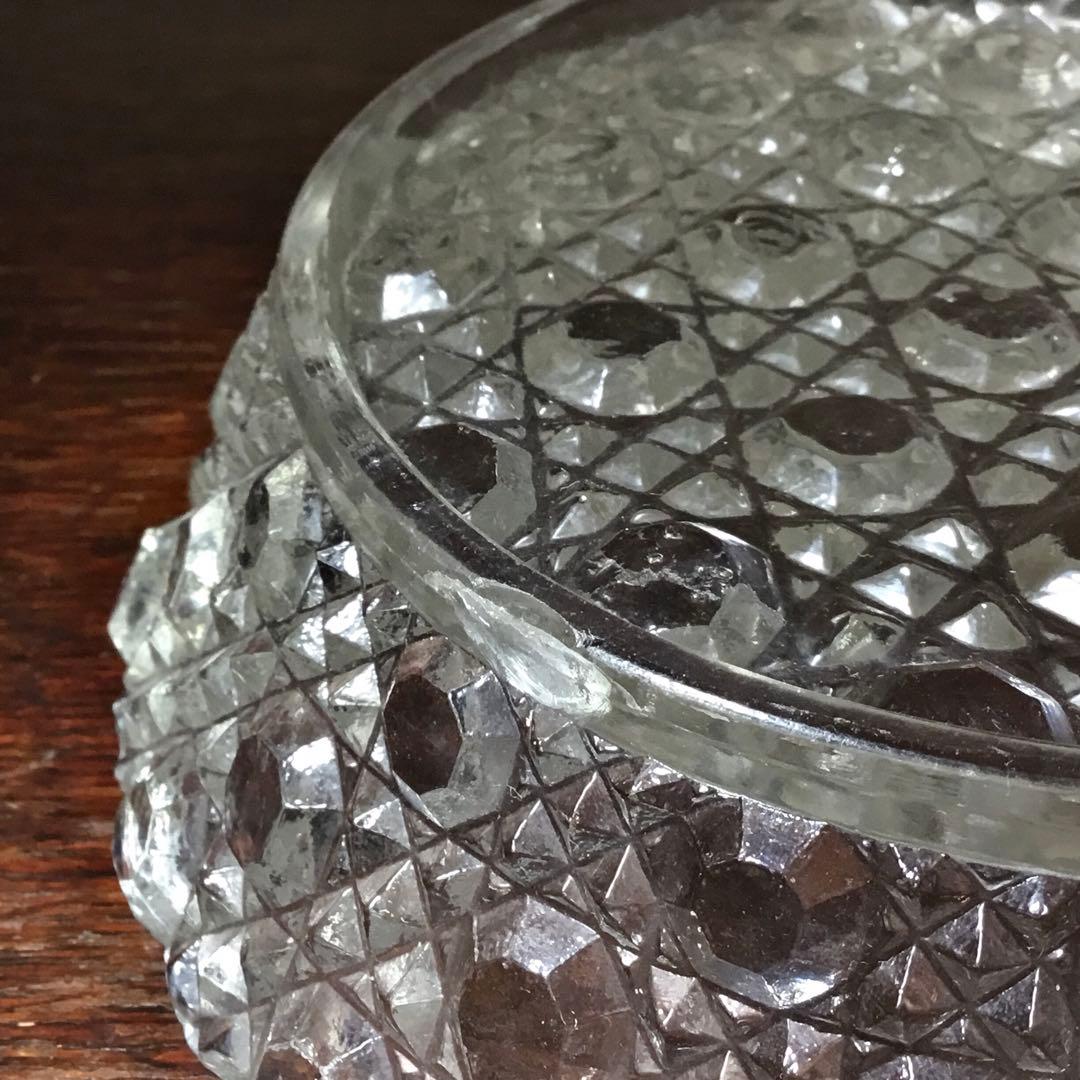 和ガラス◆ガラス鉢 2点◆大正ロマン アンティーク オーバル 取手付き