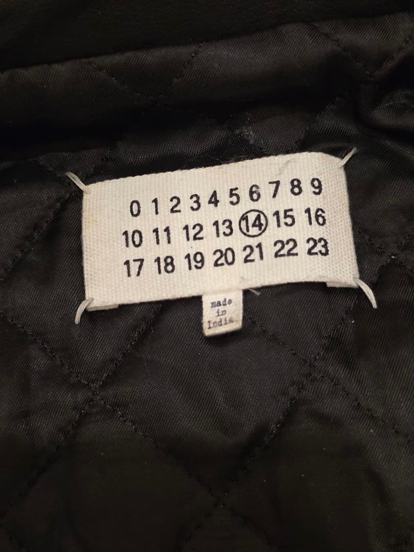 メゾンマルジェラ 八の字 ライダース レザージャケット 48