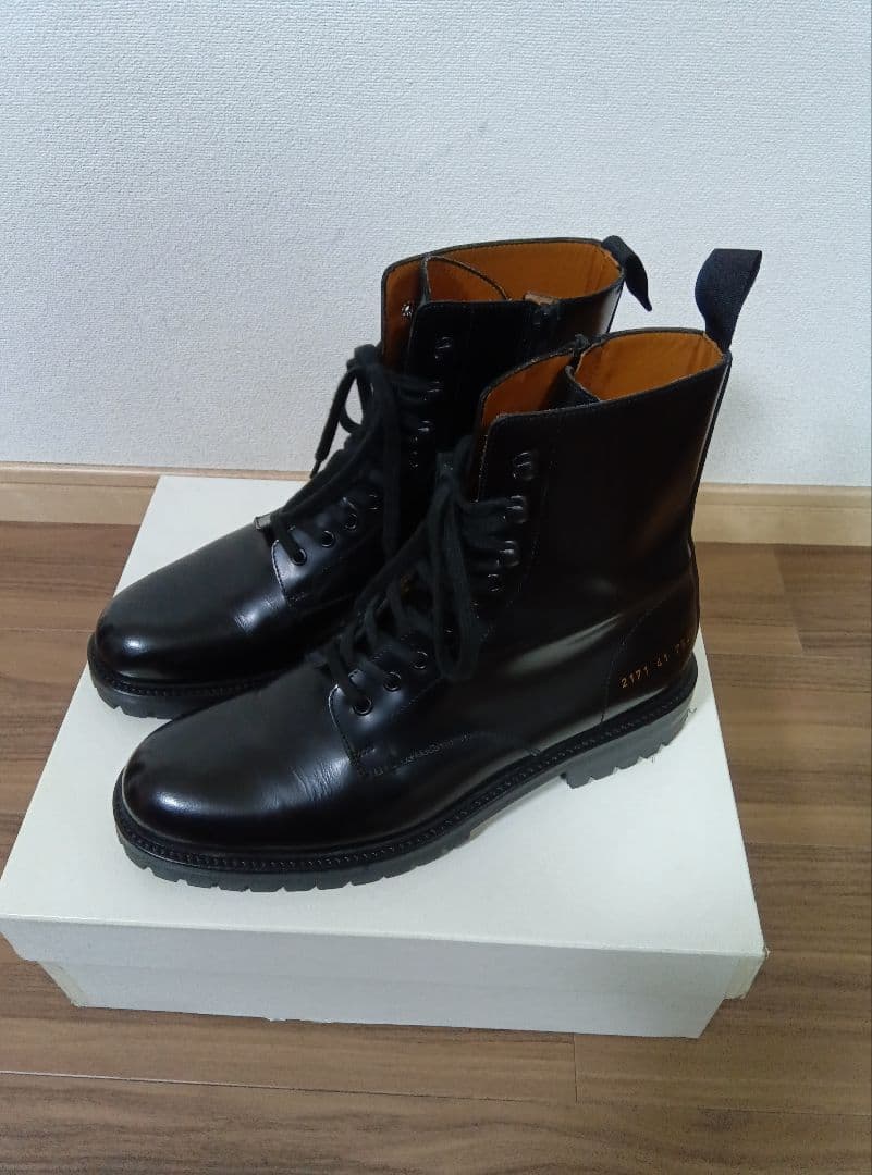 【美品】コモンプロジェクト　ブーツ　41　ブラック　黒　本革　イタリア製　高級
