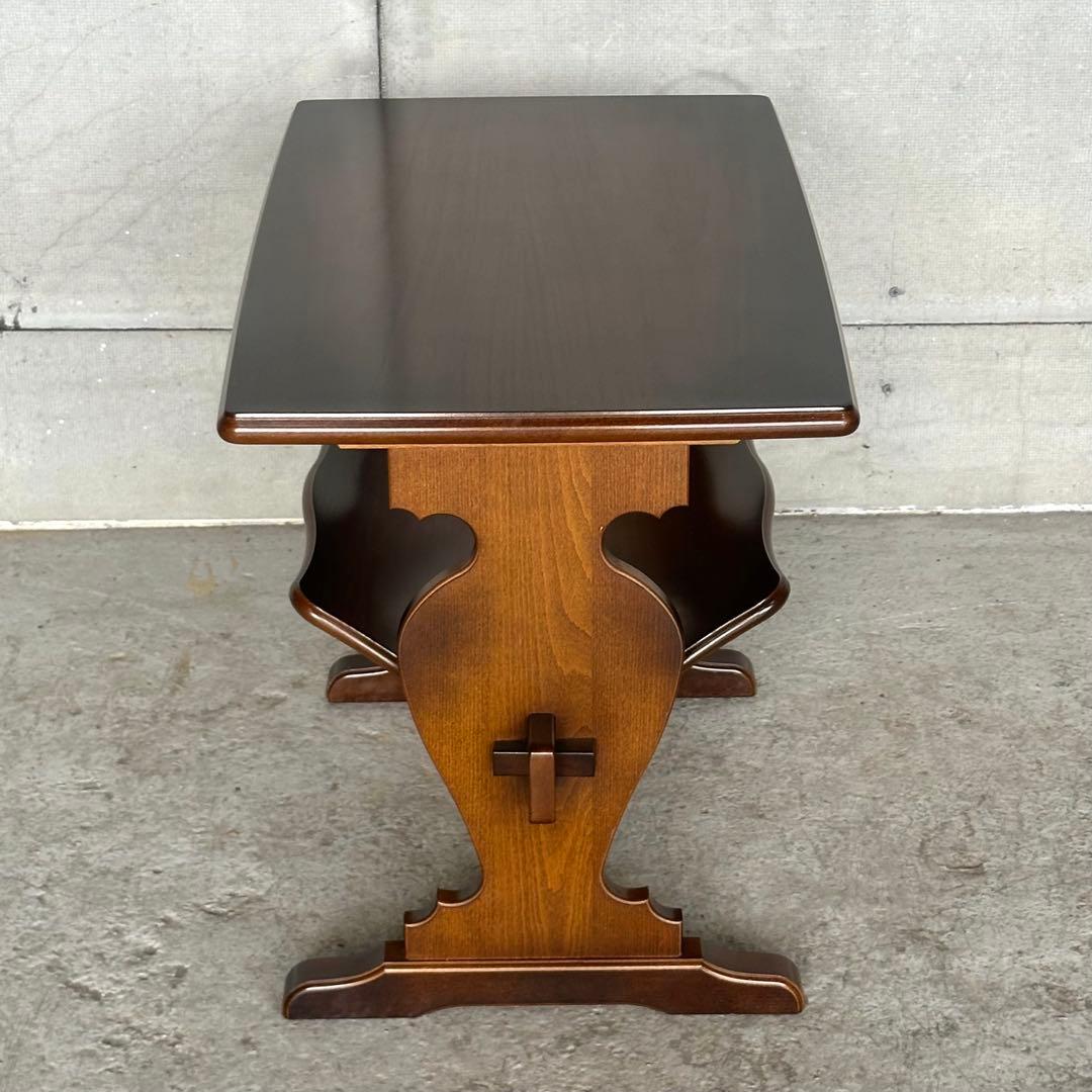 ✿karimoku✿オールドカリモク コロニアル マガジンラック　98年製