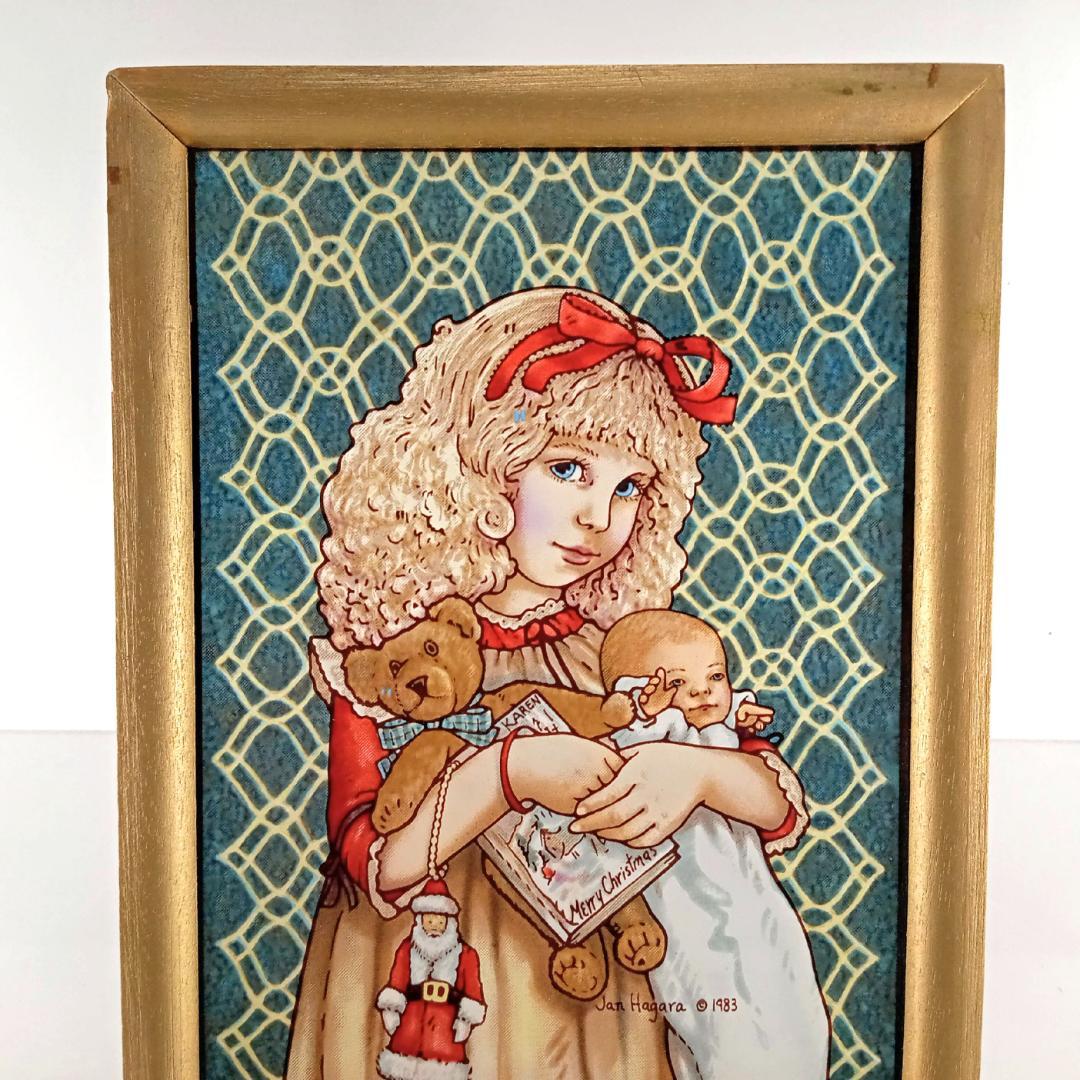 ジャン・ハガラ ステンドグラス 少女とお人形 キャロル グラスマスターズ社