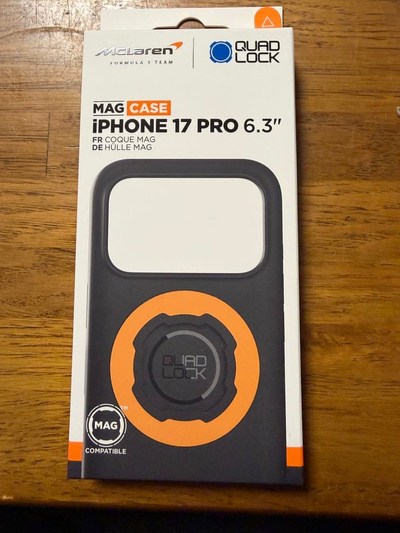 QuadLockMcLarenコラボ iPhone17Pro用ケース 国内未発売