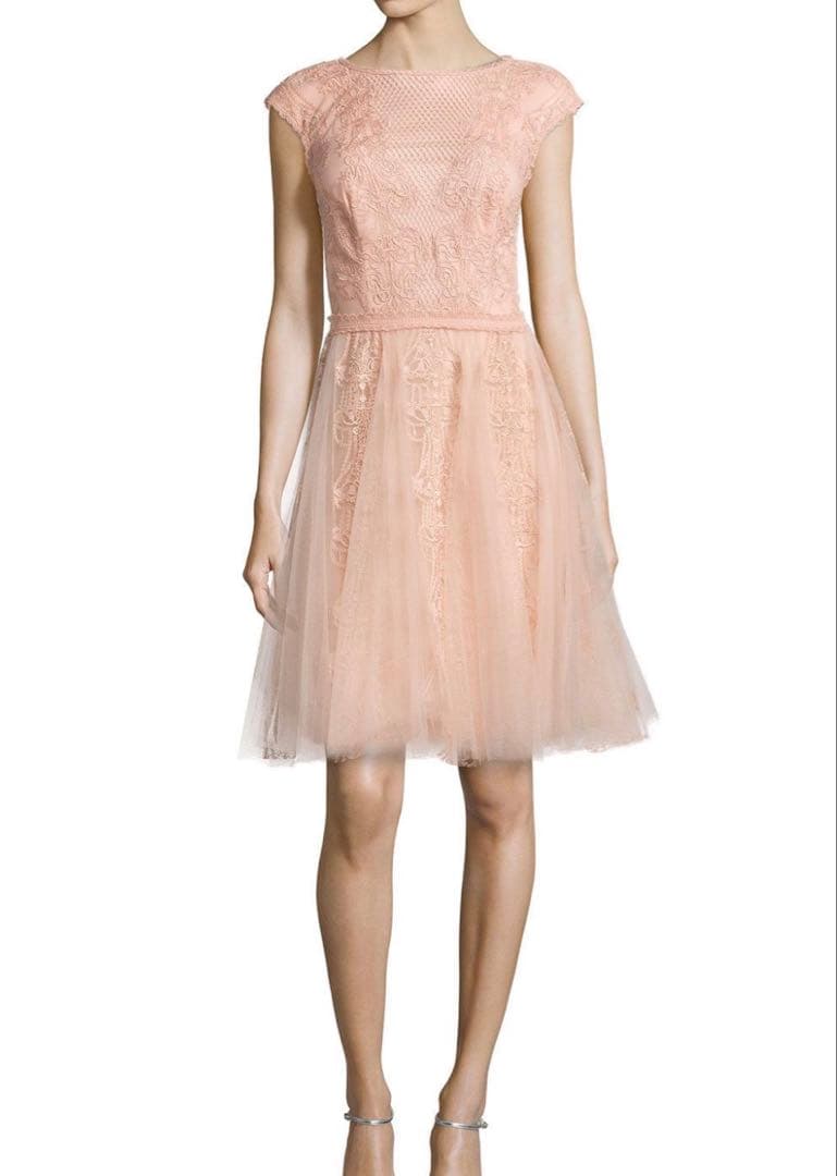 美品✨ TADASHI SHOJI レース チュール ドレス ワンピース