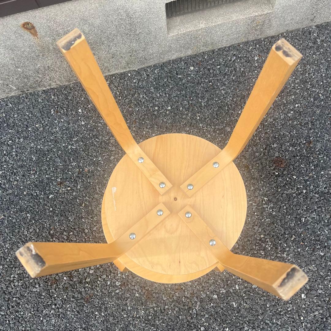 廃盤品　IKEA イケア　フロスタ　スツール　2脚　スタッキングチェア　天然木