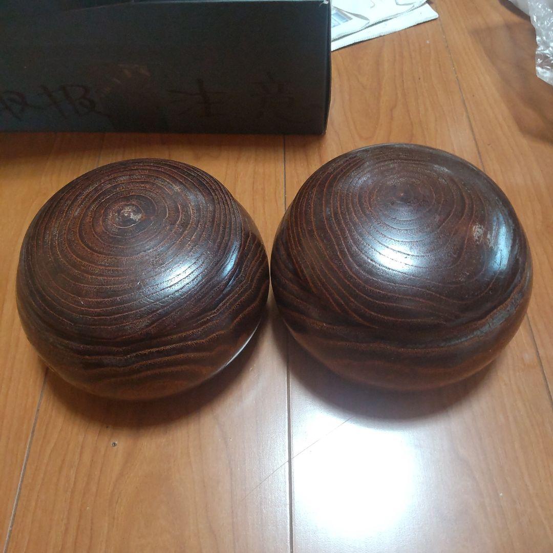 栗碁笥　超特大とガラス製碁石　共に新品