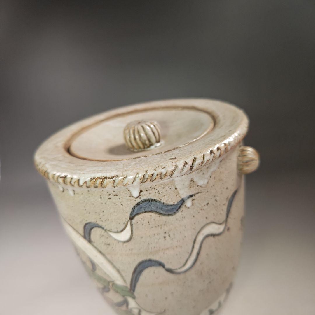 イ701 水指『尾形乾山造　乾山◯省製』『風神雷神の図　水指　共箱』茶道具