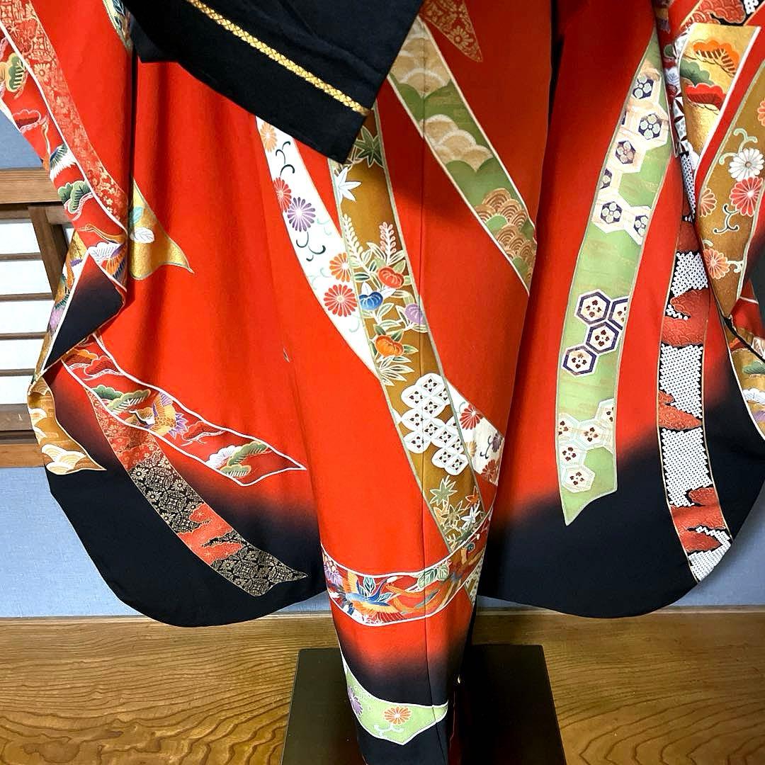 振袖フルセット　高身長　桂由美　手描き友禅　成人式振袖　振袖　裄丈70