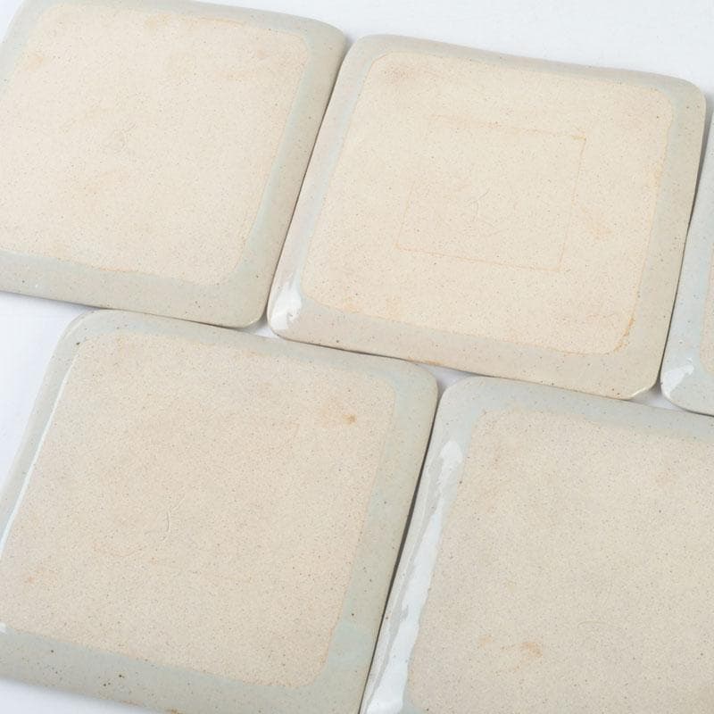 和食器　茶懐石　幸兵衛窯　絵変四方皿　銘々皿　五客　共箱　N　9375