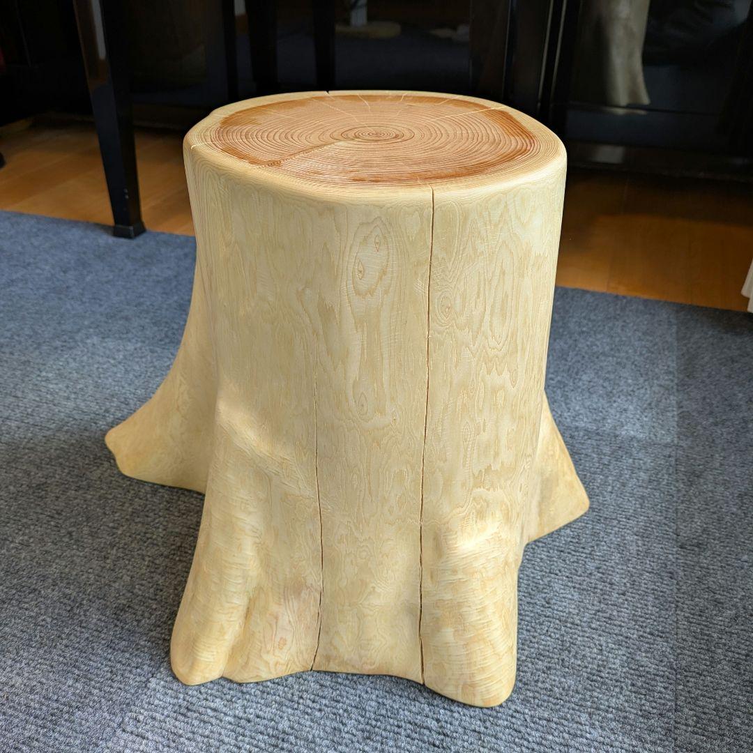 檜　切り株　丸太　椅子　スツール 　高さ約29.5㎝