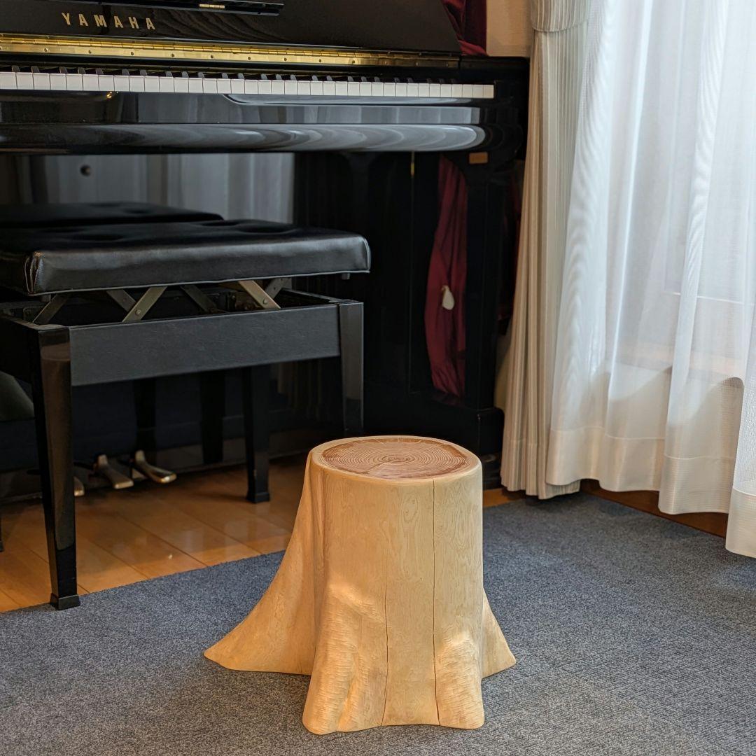 檜　切り株　丸太　椅子　スツール 　高さ約29.5㎝