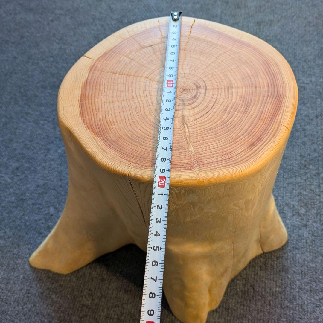 檜　切り株　丸太　椅子　スツール 　高さ約29.5㎝
