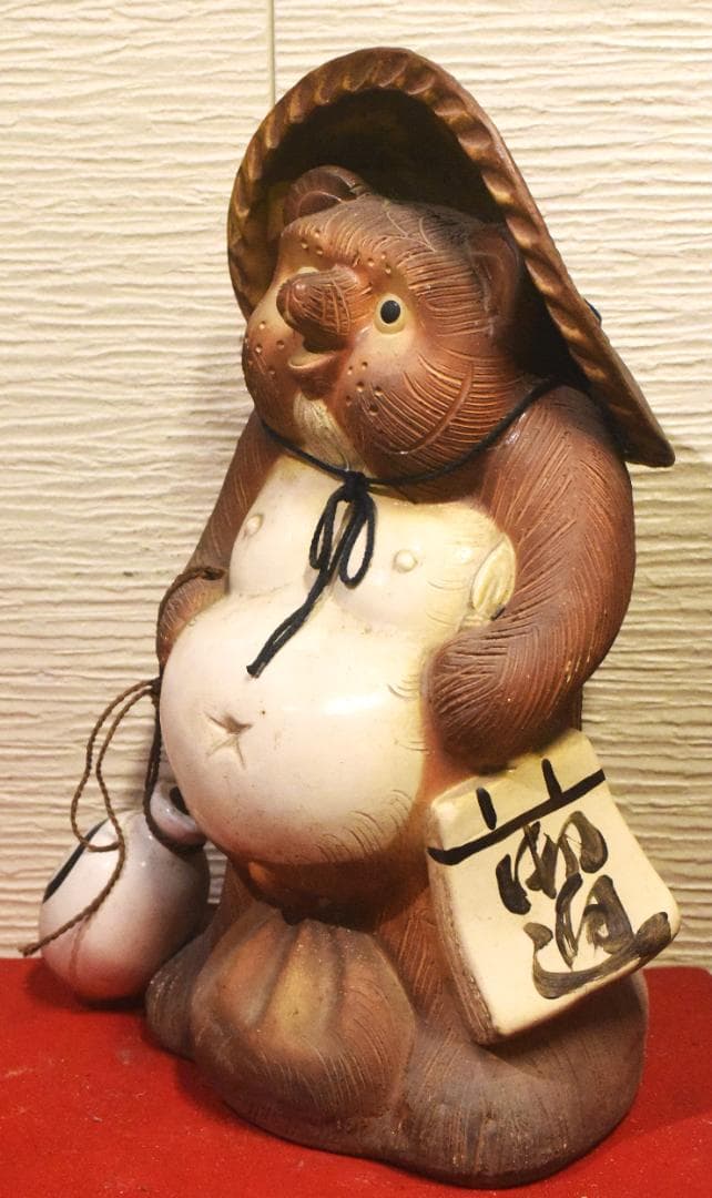 k*a様 タヌキの置物　信楽焼 無疵　72cm ◎25-03-03-08