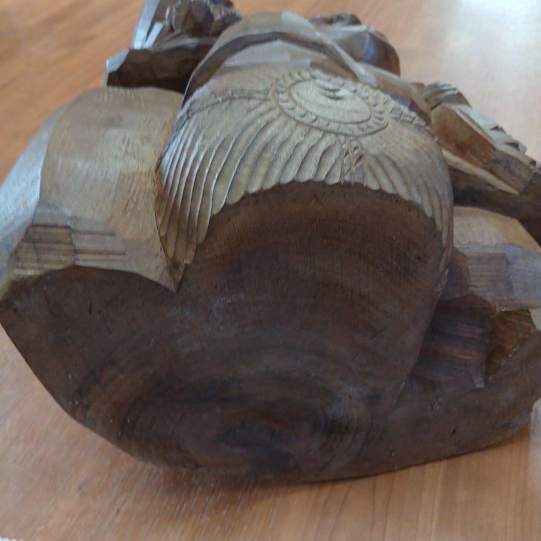 希少大型天然木　恵比寿大黒天　 福の神 彫刻縁起物