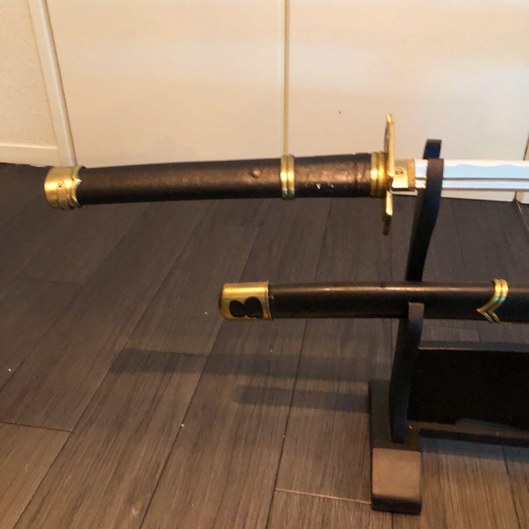 模造刀　刀　雪走　二代鬼徹　虎徹　金鍔黒漆拵え　ワンピース