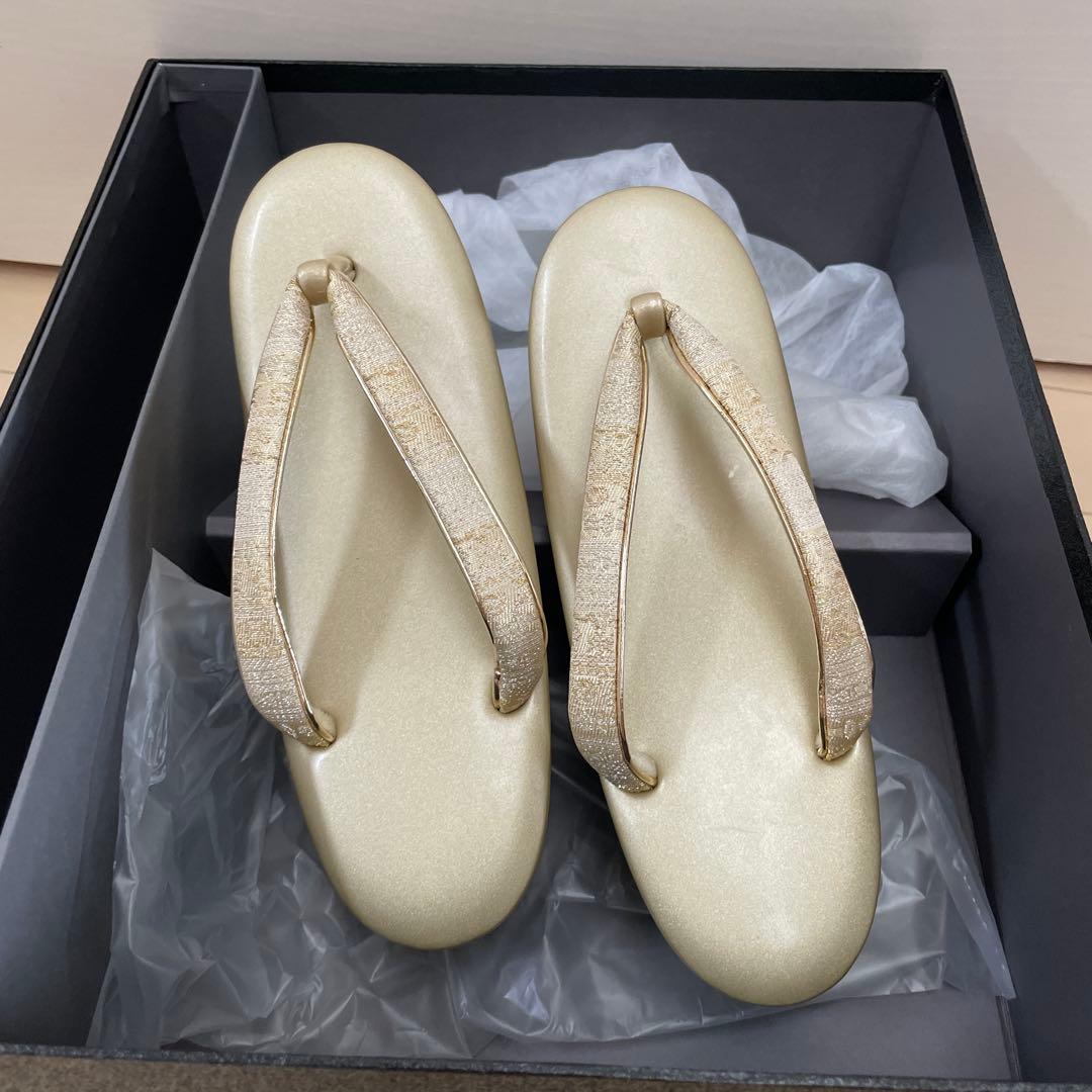 和装用バッグと下駄のセット　華三彩