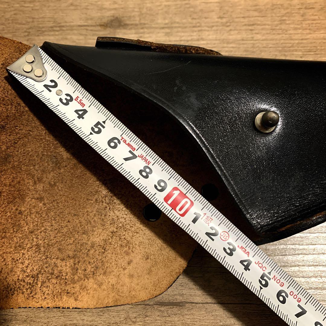 1980年代　国際産業　コクサイ　米軍 US刻印　本革　レザーホルスター　黒