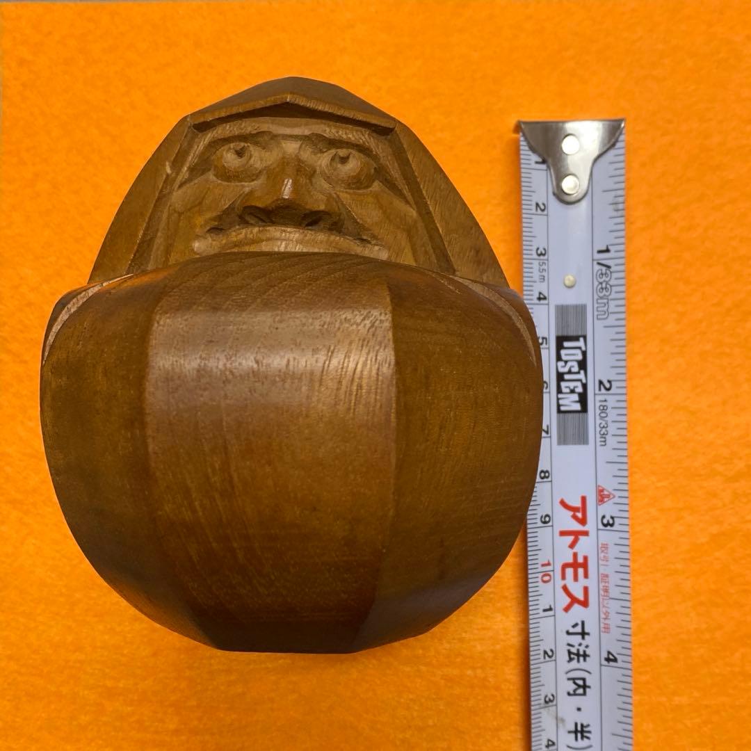 讃岐一刀彫　宗家　山中象堂　達磨　置物