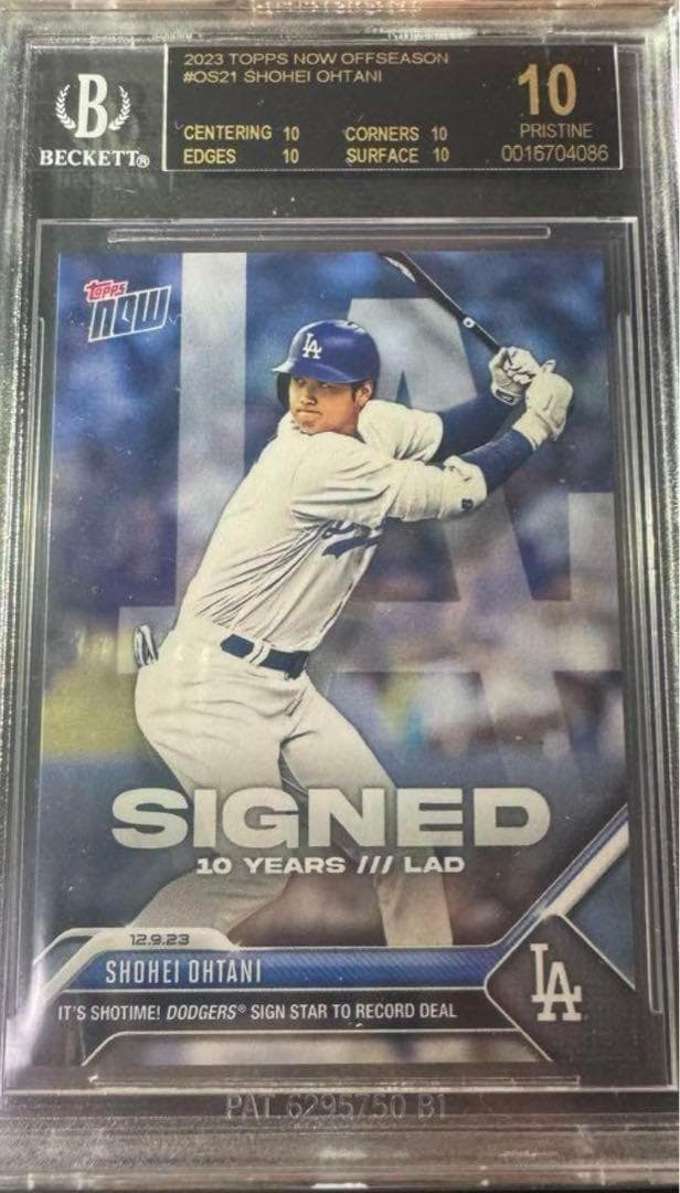 大谷翔平 ブラックラベル BGS10 topps now WBC ドジャース