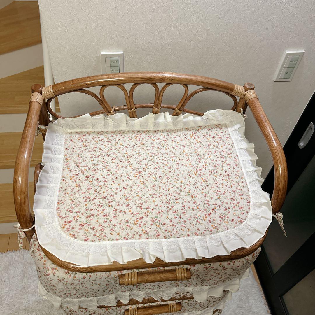 ラタンチェスト 5段 籐家具 ビンテージ キャビネット収納 ラタン キャスター付