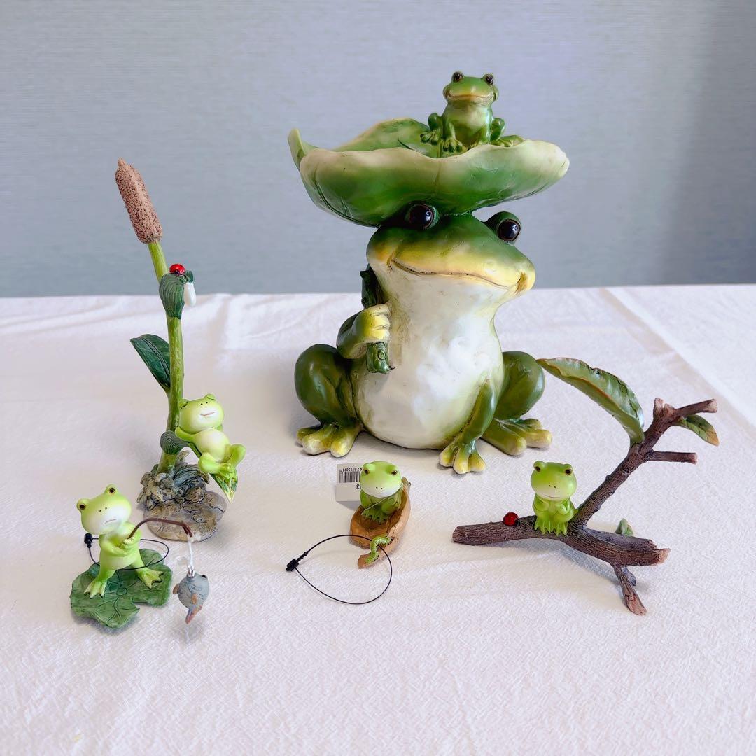 カエルさんの置き物　5点セット