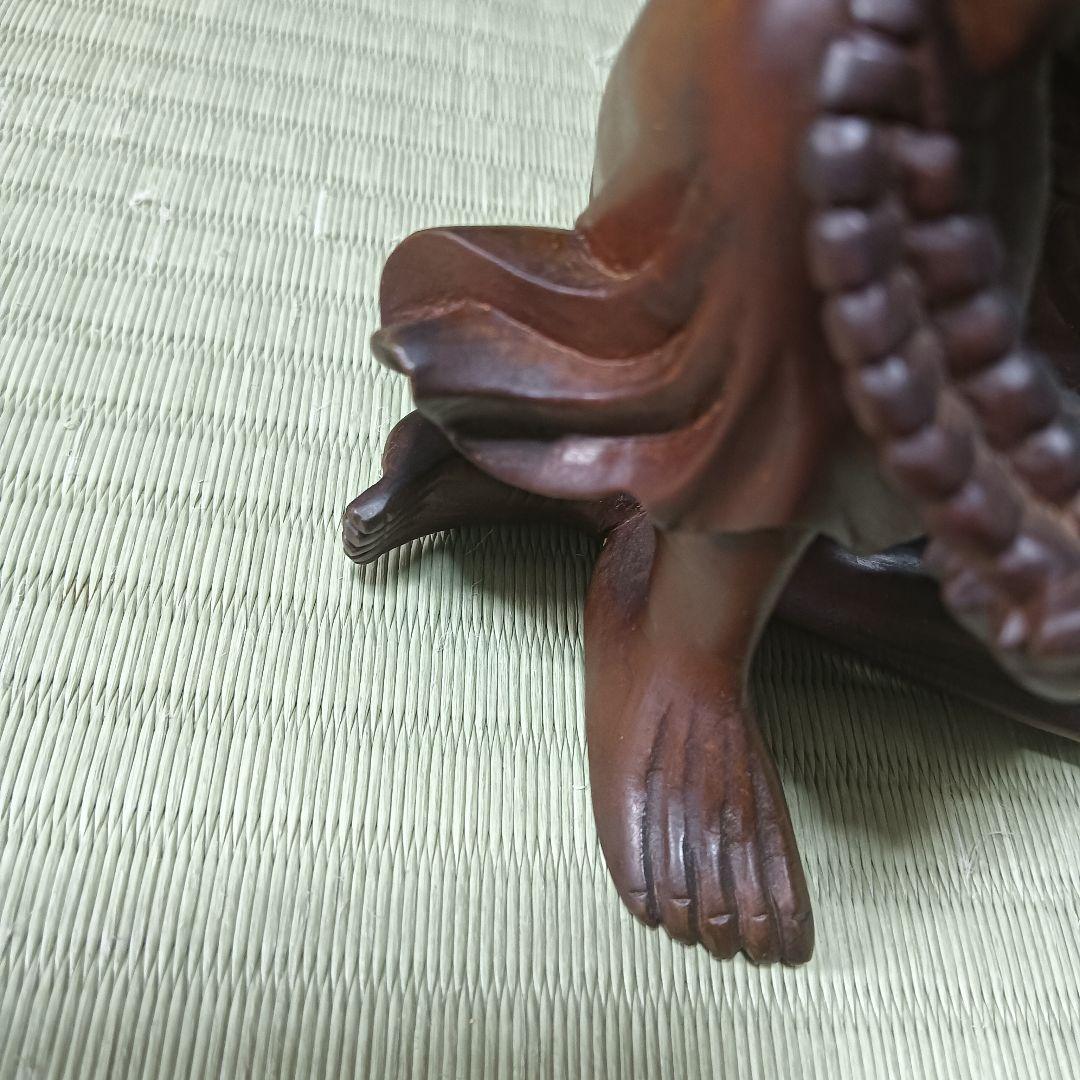 木製　中国　黄楊彫刻 釈迦苦行仏　彫刻　古美術　骨董　唐木黄楊木　寺院　仏教