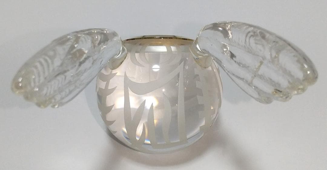 ハリーポッター スニッチ型置き時計 クリスタルガラス製