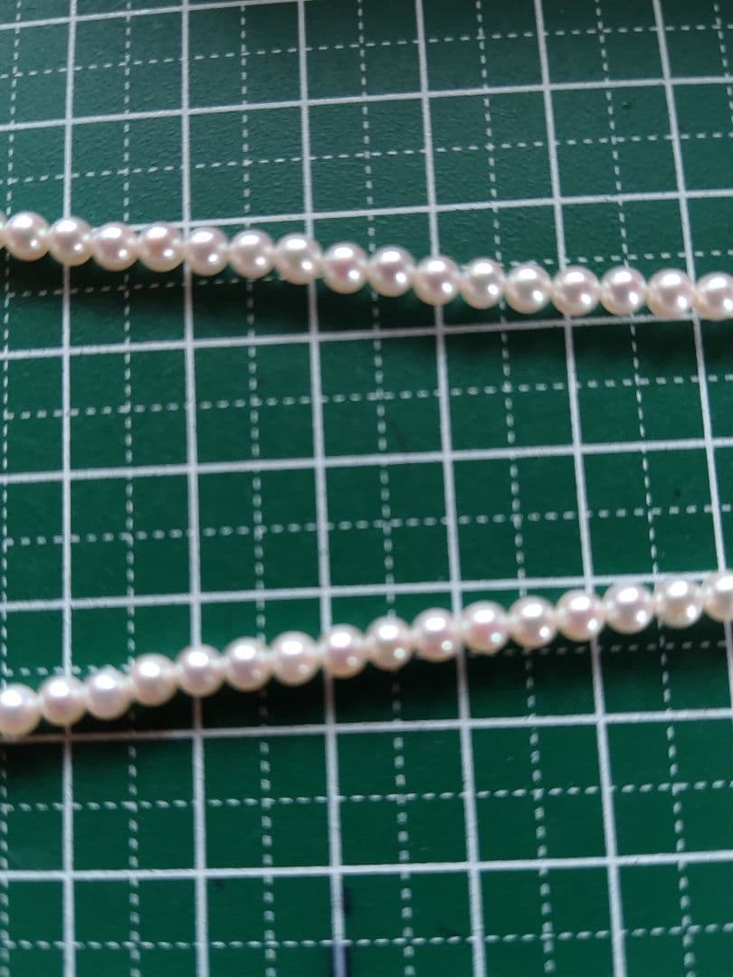 【艶照り最高】K18WG アジャスター付き あこや真珠ベビーパールネックレス