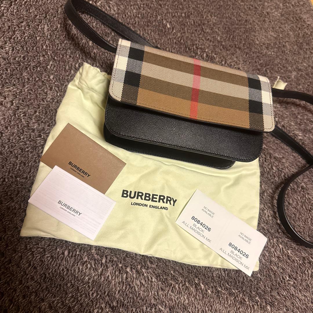 BURBERRY ショルダーバッグ ベージュ/ブラック