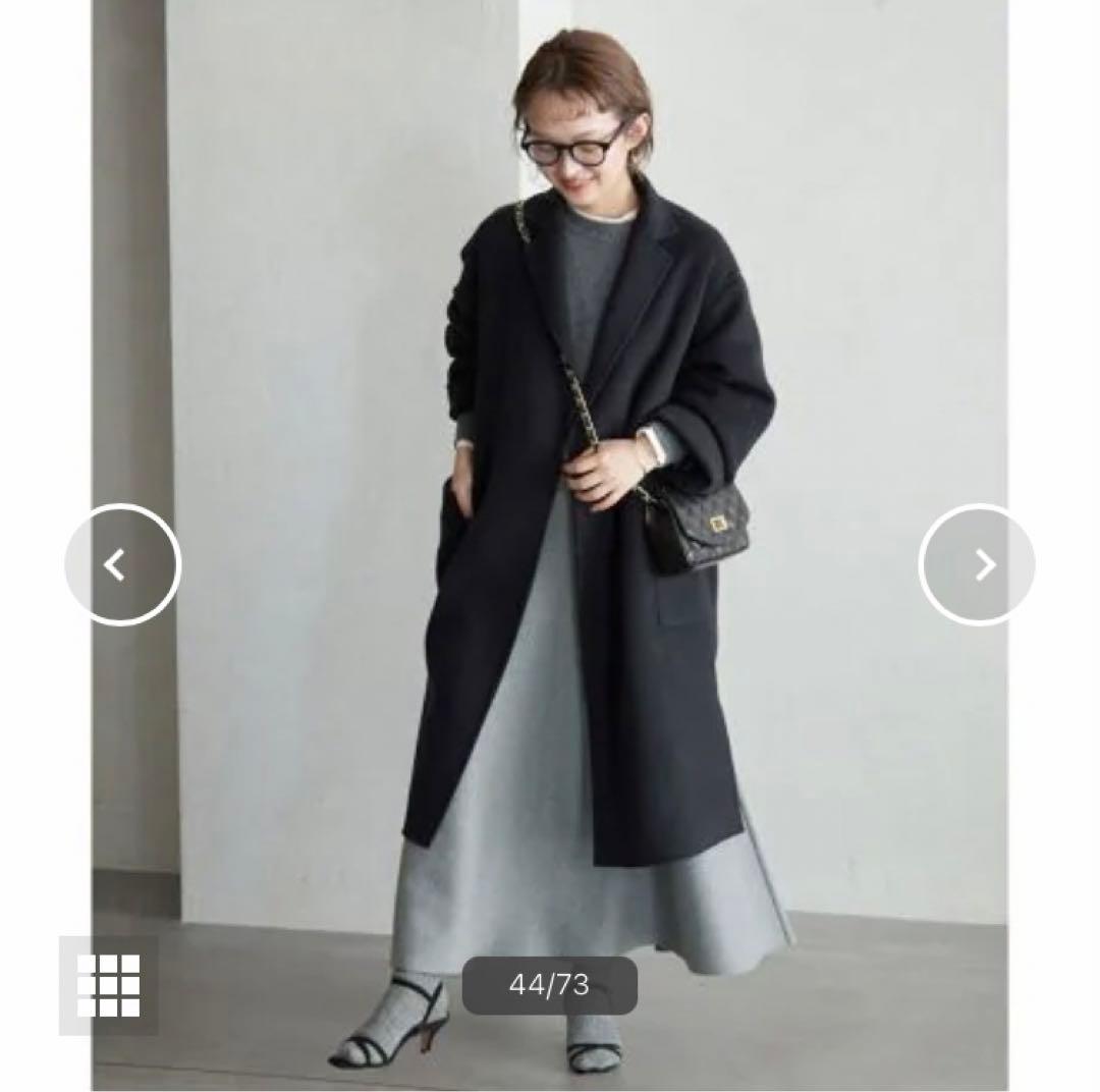 新品未使用　スローブイエナ　HAMILTONダブルフェイスウールロングコート