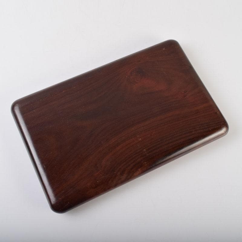 中国　唐木紫檀製　無垢刳り貫き　煎茶盆　香盆　C　9084