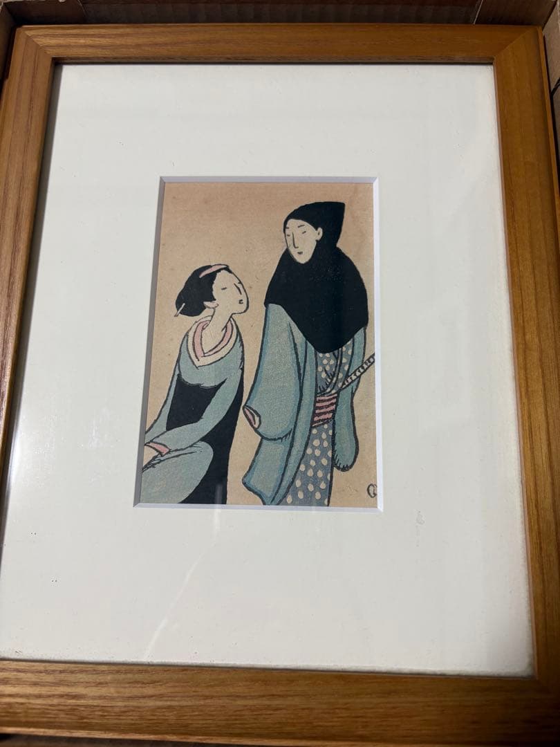 竹久夢二 みちゆき 木版画　大正八年