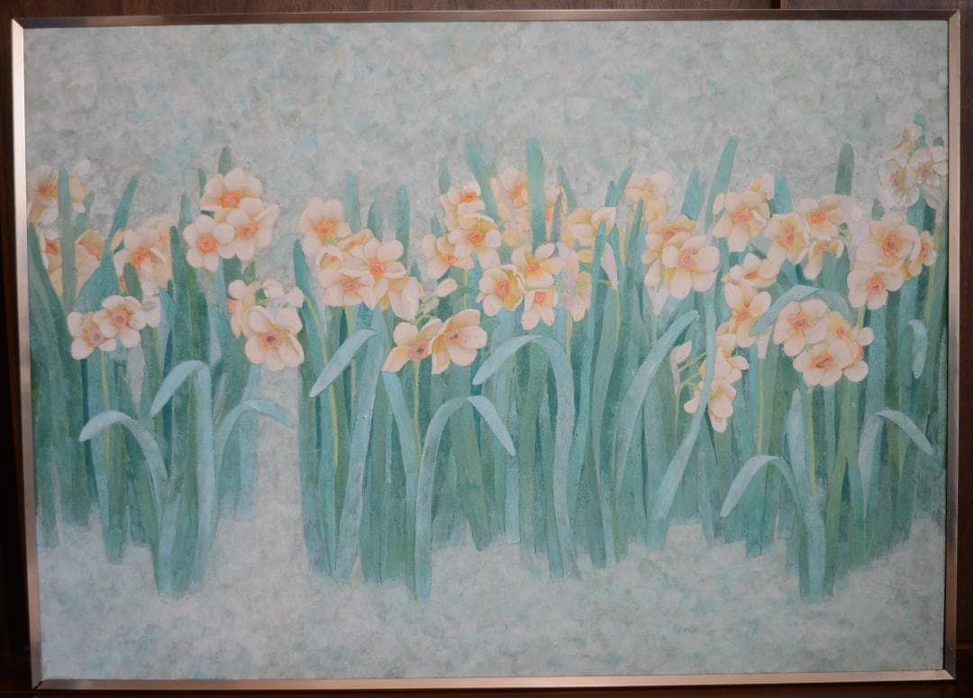 【「水仙」 岩絵の具 日本画 額入り】東山魁夷の流派