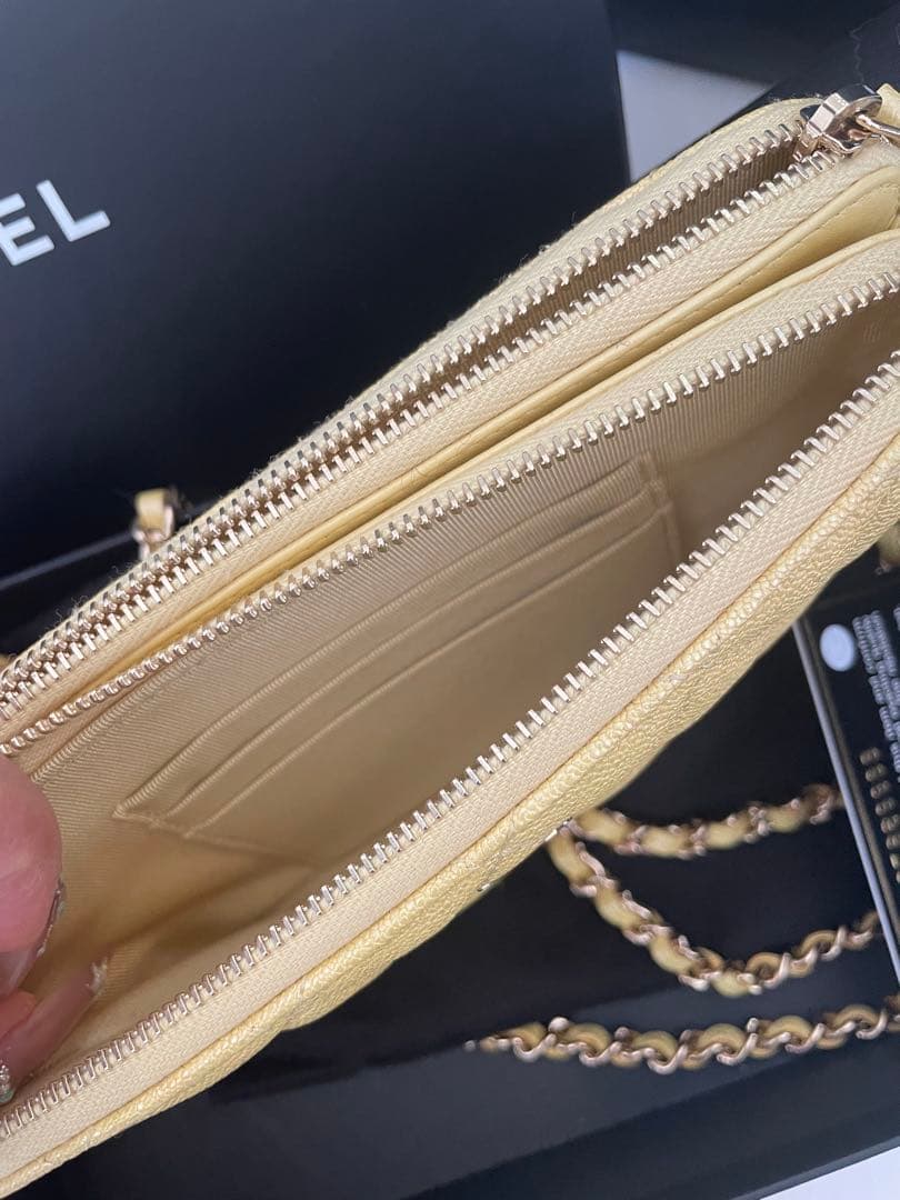 ♡超美品♡レア品CHANELマトラッセ⭐︎チェーンウォレット⭐︎黄色ショルダーバッグ