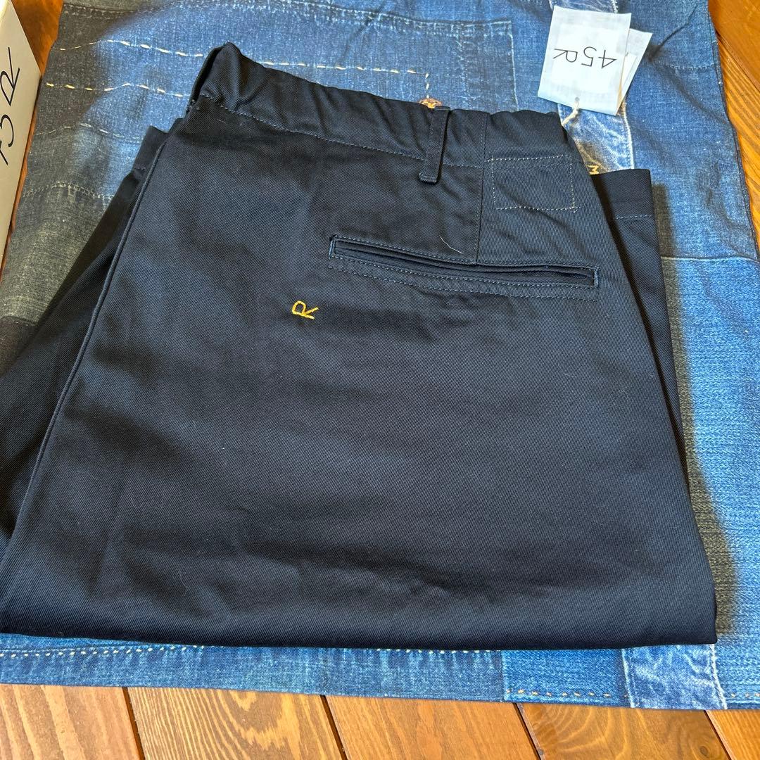 45R紺色双糸チノのポッポショートパンツ