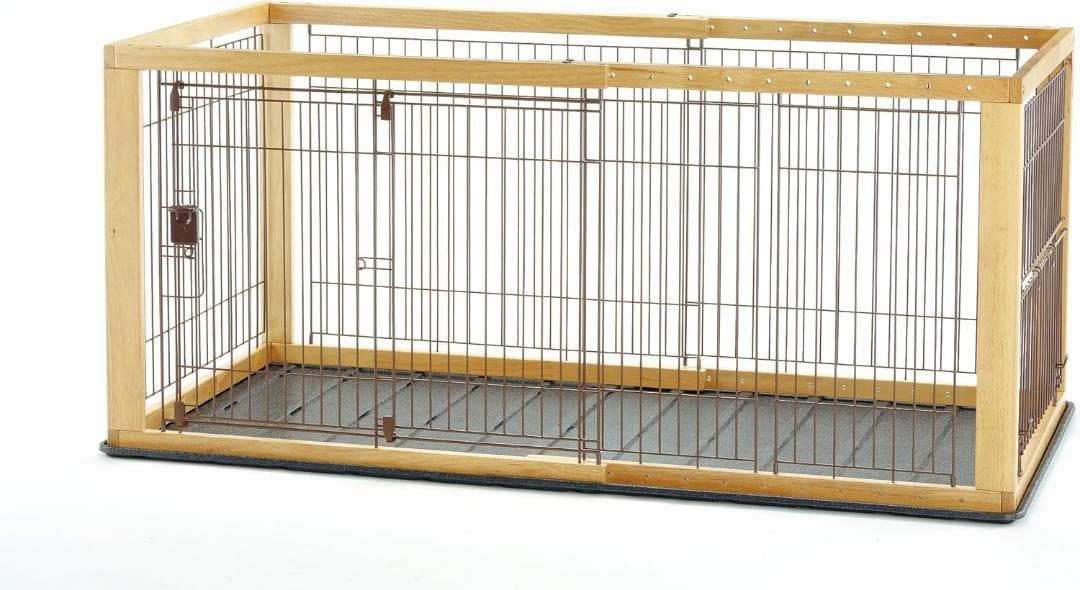 リッチェル 木製スライドペットサークル ワイド ナチュラル