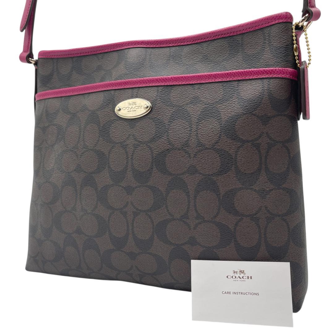 COACH F34938 シグネチャー ショルダーバッグ 斜め掛け PVC
