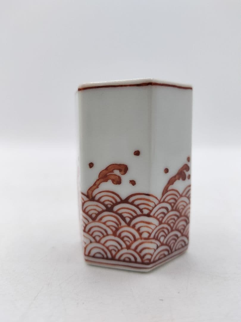 c729 煎茶 盆巾巾筒 青海波 北村和煌 茶道具 古物