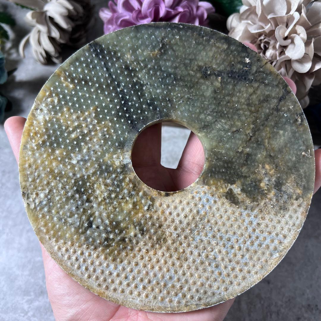 【中国古玩】玉璧　16cm 玉壁　古玉　玉石