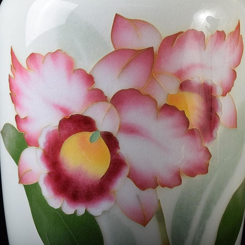 七宝焼　後藤七宝　後藤銅器店　花文　花瓶　書付箱　V　R8181