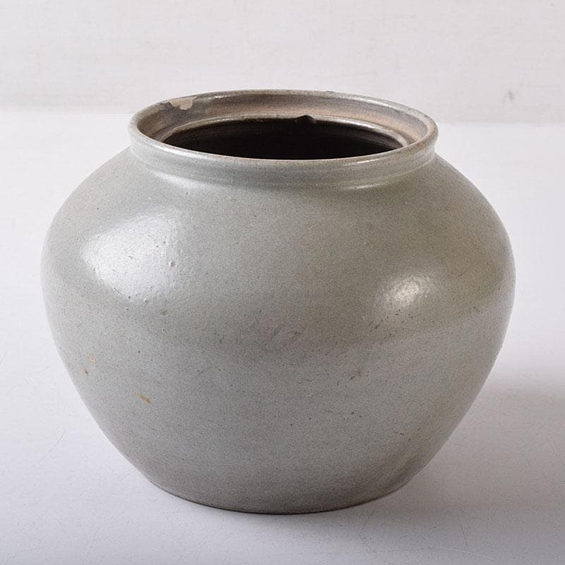 朝鮮美術　李朝　高麗青磁　壺　C　8244