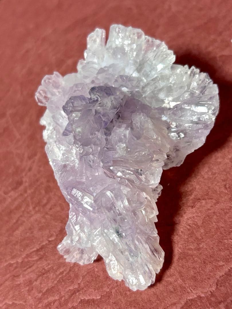 【希少】フラワーアメジスト 原石(ブラジル産)ラベンダーアメジストカラー