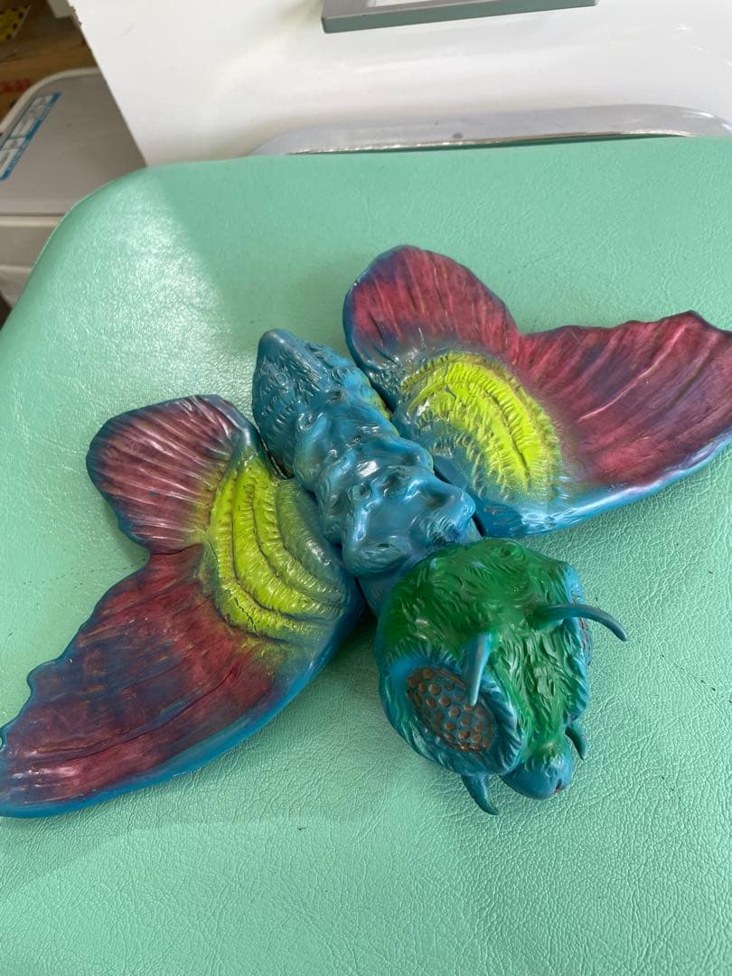 希少　モスラ　ソフビ　当時物　ゴジラシリーズ　ブルファク　背中にキズ