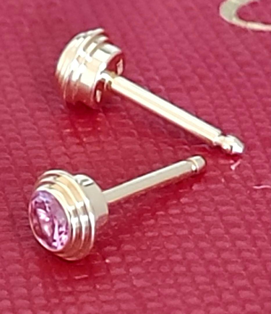 ※やや訳あり☆カルティエ ダムール K18PG ピンクサファイアピアス 証明書有