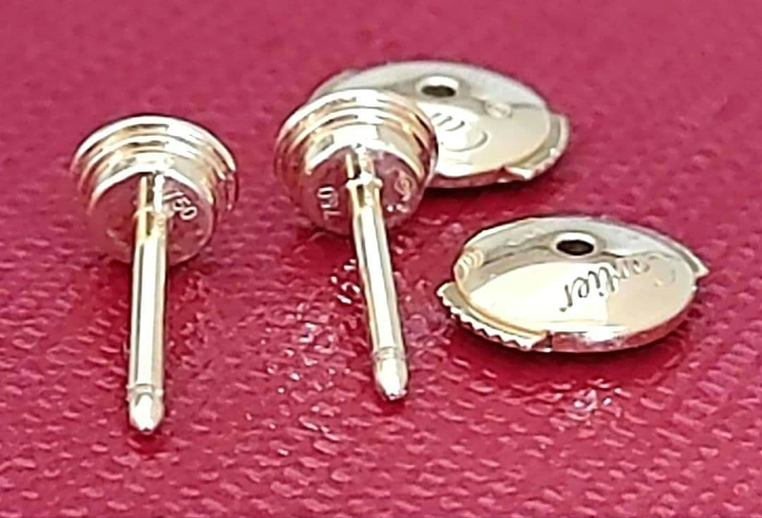 ※やや訳あり☆カルティエ ダムール K18PG ピンクサファイアピアス 証明書有